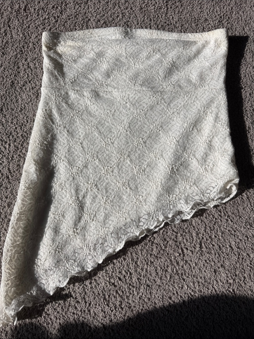 Electric Family White Lace Asymmetrical Tunic